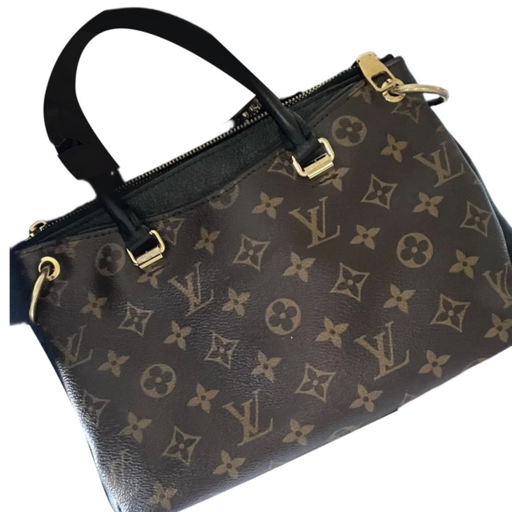 Louis Vuitton Black and Brown Monogram Tote